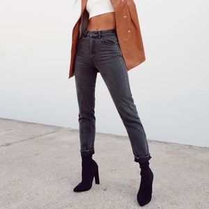 Princess Polly Secondcity Skinny Jeans Black Denim